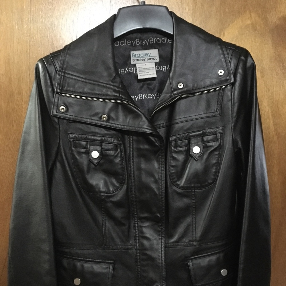 Leather moto jacket